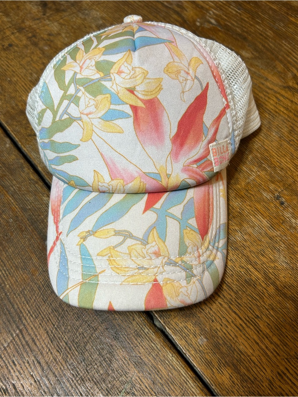 BillaBong Tropical Floral Mesh-Back Cap in Multicolor